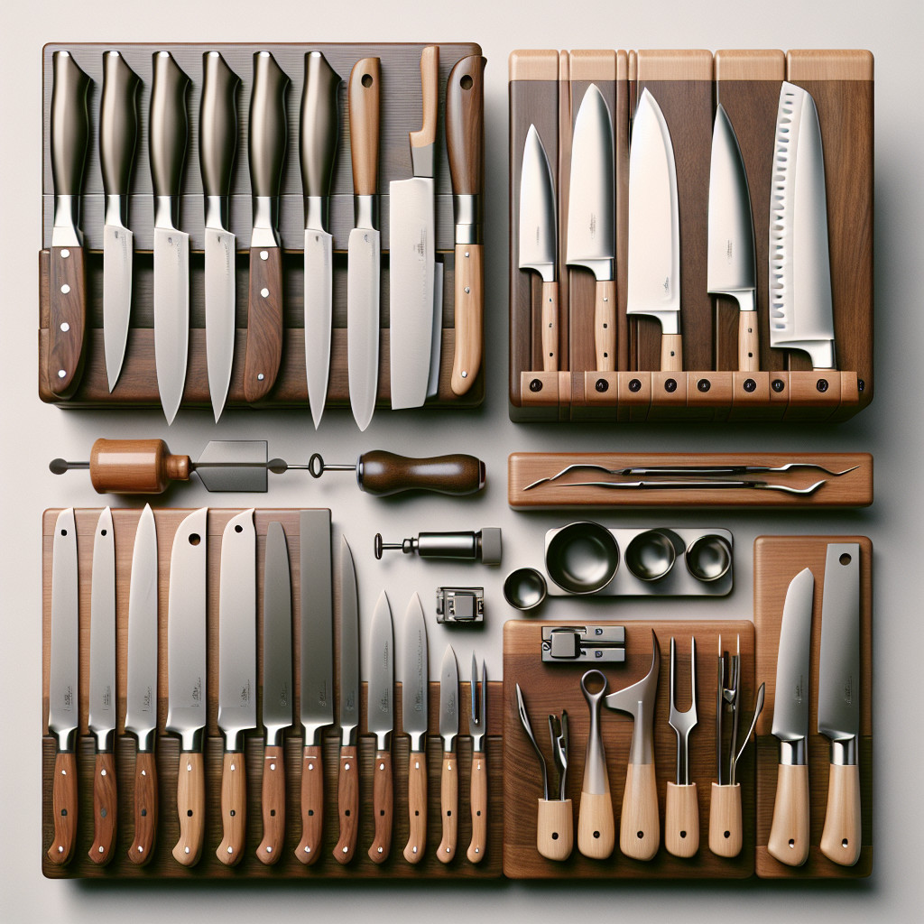 Zestawy noży kuchennych: Noże do krojenia serów i wędlin.